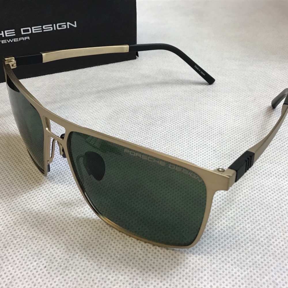 Porsche Design P8610 D  Gold/Bronze Sunglasses, New in Case
